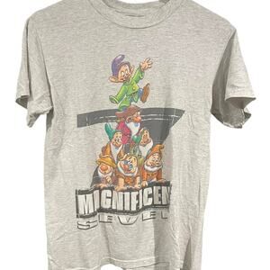 Vintage 90s Magnificent Seven Dwarves on Cut Tag Shirt Adult Boxy S/Youth XL